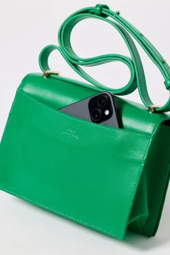 SAC JOHN CUIR SUPER GREEN