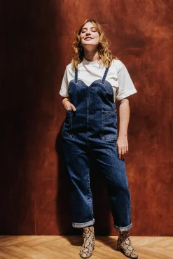 SALOPETTE HEDWIGE JEAN MEDIUM BLUE