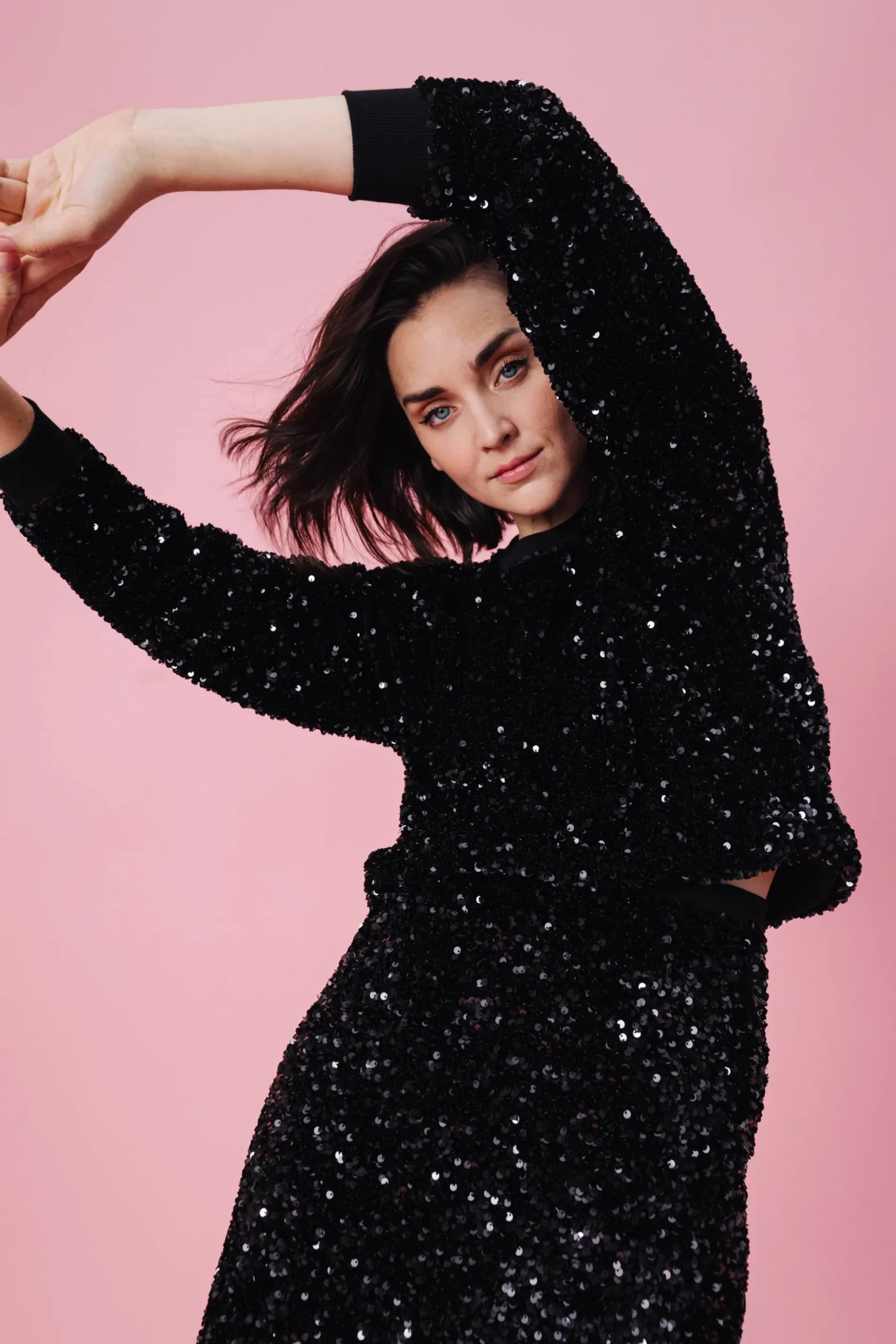 SWEAT HENRI SEQUINS NOIRS