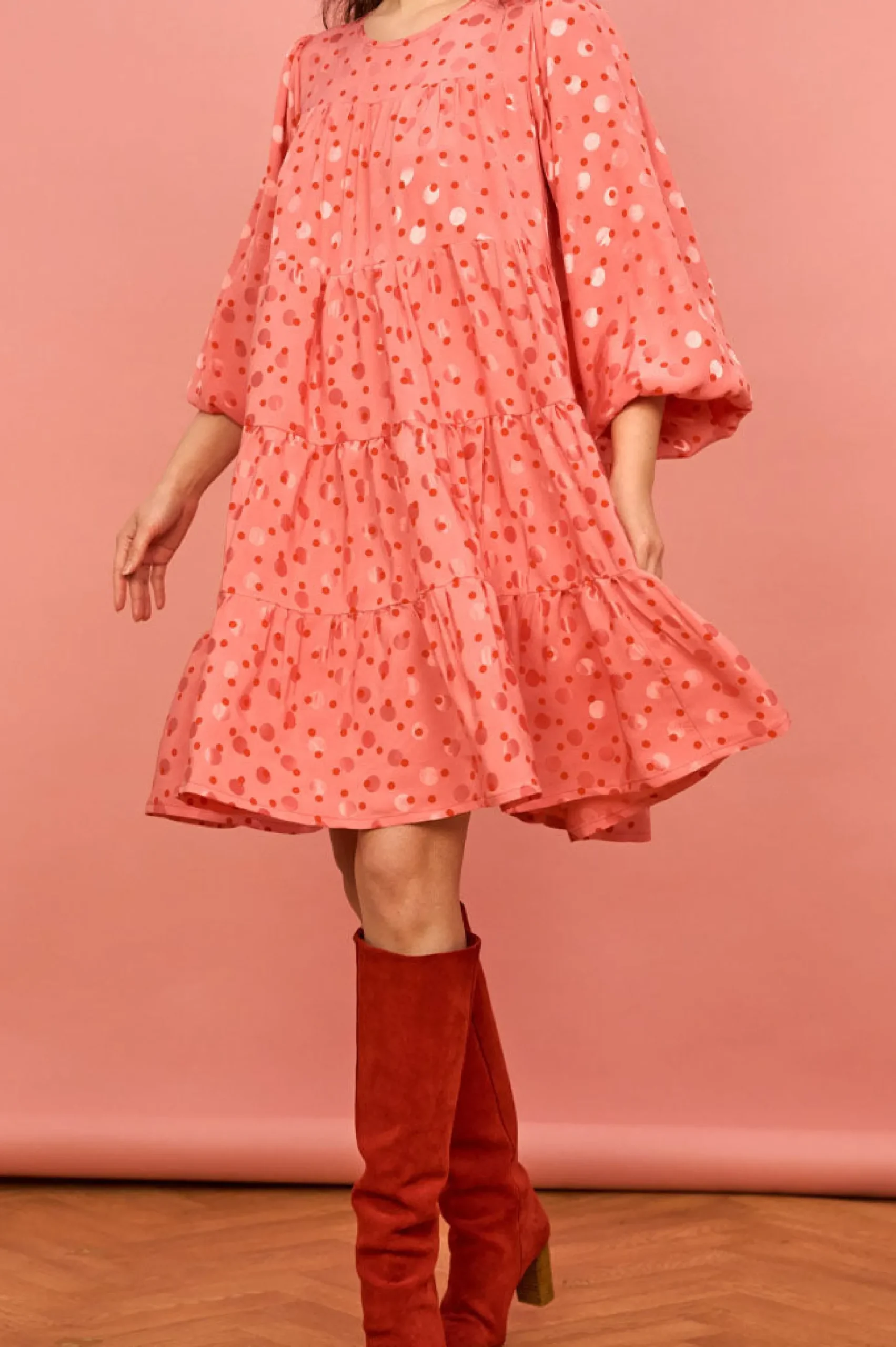 TISSU POLKA PINK