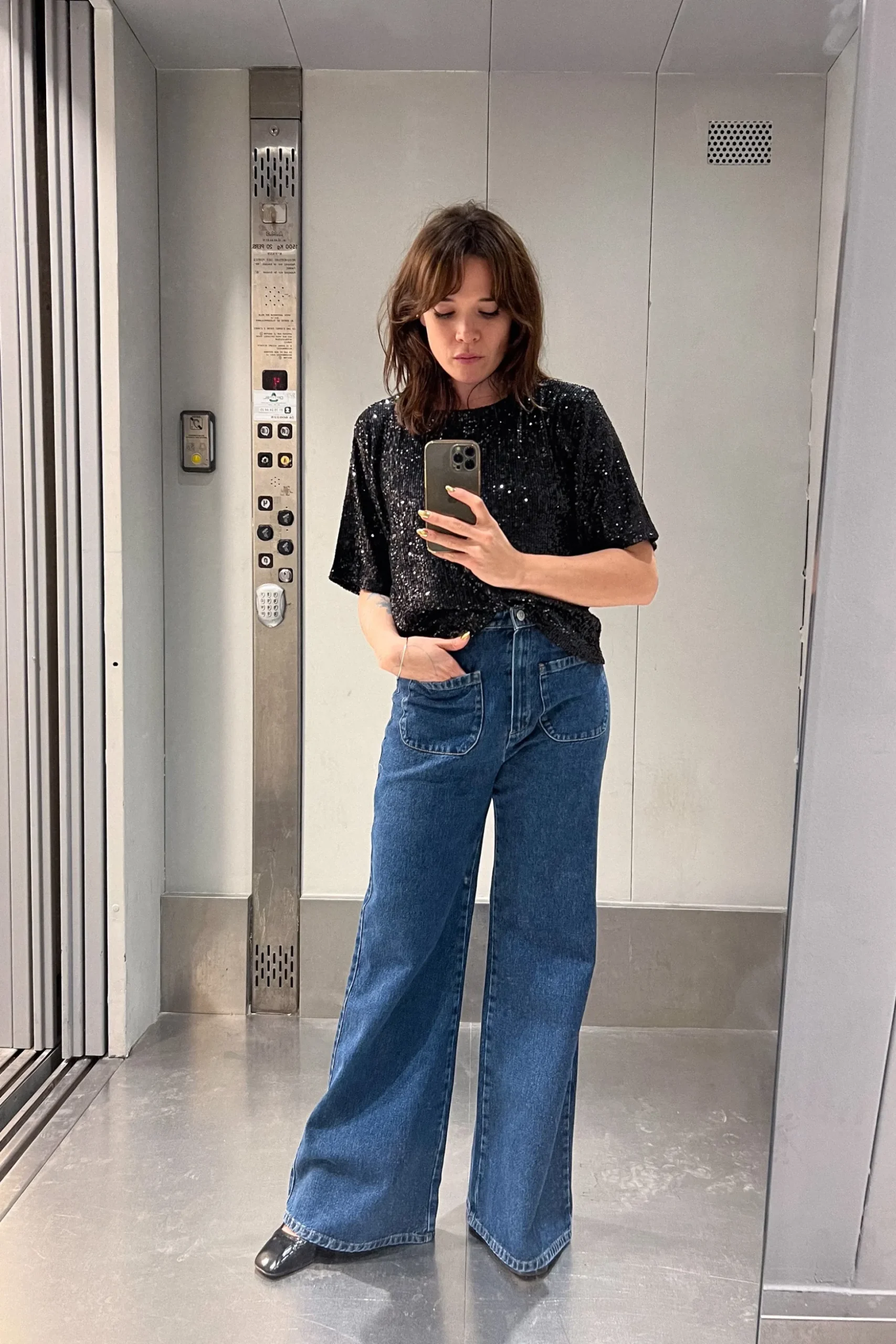TOP SONIA SEQUINS NOIRS