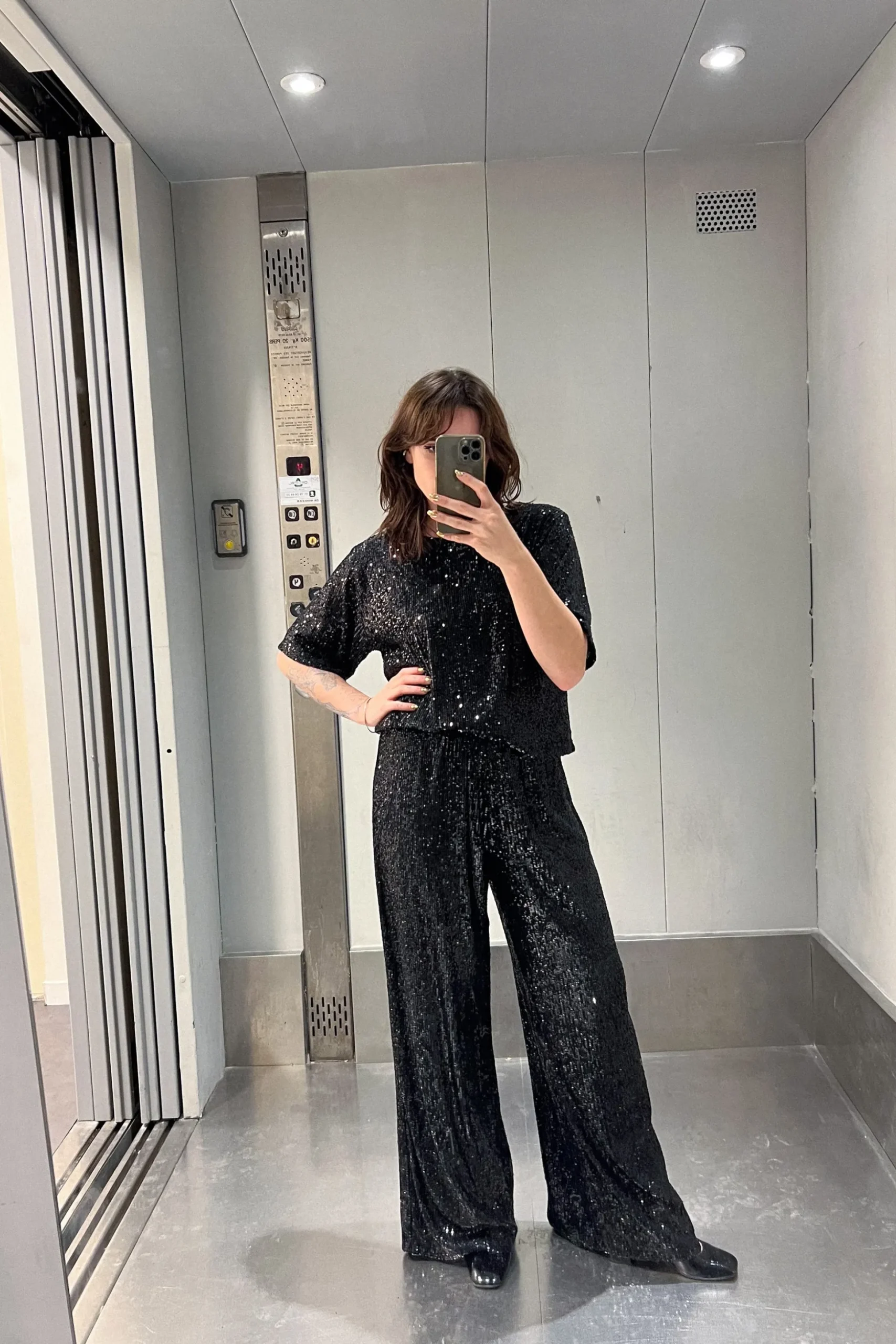 TOP SONIA SEQUINS NOIRS