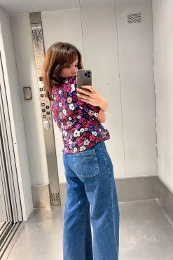 T-SHIRT SONIA SEQUINS DAISY