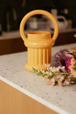 VASE OLIVER YELLOW
